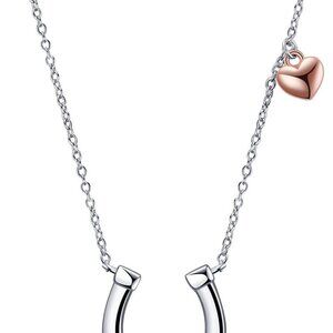 Horseshoe Necklace Sterling Silver Lucky Jewelry for Women Gift Idea